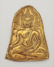 Votive Plaque with Buddha Triumphing over Mara (Maravijaya), 19th century, Thailand, Thailand, Gold
