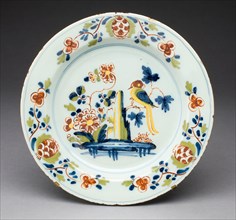 Plate, c. 1750, England, Lambeth, Lambeth, Tin-glazed earthware (Delftware), Height: 2.7 (1 1/16 in