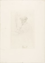 The Engraver Joseph Tourny, 1857, Edgar Degas, French, 1834-1917, France, Etching on cream laid