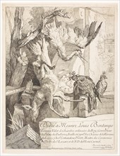 Four Hunting Subjects, No. 1, 1725, Jean-Baptiste Oudry, French, 1686-1755, France, Etching on