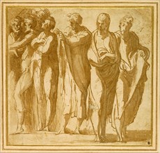 Group of Nine Standing Figures, 1524/27, Francesco Mazzola, called Parmigianino, Italian,