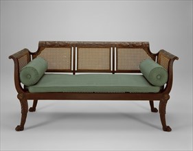 Settee, 1815/20, American, 18th/19th century, New York, New York City, Mahogany with caning, 90.2 ×