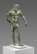Statuette of Hercules, Mid–late 1st century AD, Roman, Roman Empire, Bronze, 22 × 11.4 × 8.6 cm (8