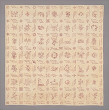 Signature Quilt, 1896, United States, Illinois, Bartlett, Illinois, Embroidered, cotton plain weave