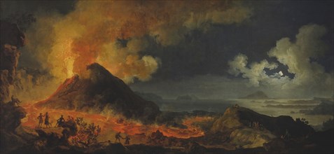 The Eruption of Vesuvius, 1771, Pierre-Jacques Volaire, French, 1729–c.1790–1800, France, Oil on