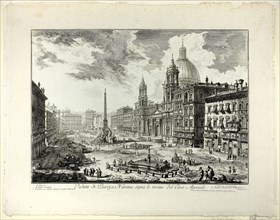 View of Piazza Navona above the ruins of the Circus of Domitian, from Views of Rome, 1750/59,