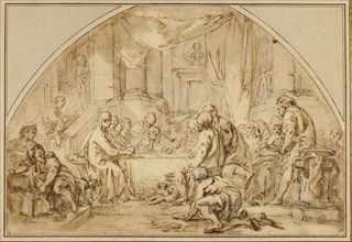 Study for The Last Supper, c. 1792, Jean Baptiste Huet (French, 1745-1811), after François Boucher