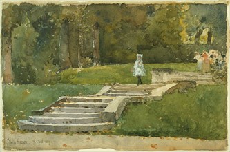 Saint-Cloud, 1889, Childe Hassam, American, 1859-1935, United States, Watercolor on paper, 180 x