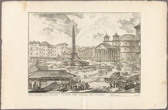 View of the Piazza della Rotonda, from Views of Rome, 1750/59, Giovanni Battista Piranesi, Italian,