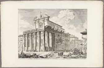 View of the Temple of Antoninus and Faustina in the Roman Forum, from Views of Rome, 1750/59,