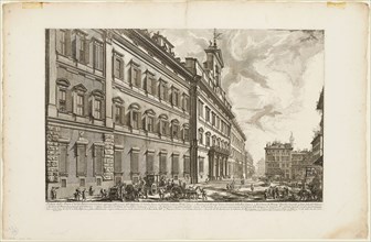 View of the Palazzo di Montecitorio, from Views of Rome, 1750/59, Giovanni Battista Piranesi,