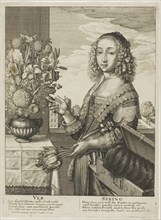 Spring, 1641, Wenceslaus Hollar, Czech, 1607-1677, Bohemia, Etching on off white laid paper, 250 ×