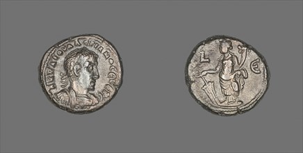 Coin Portraying Emperor Valerian, AD 257/258, Roman, minted in Alexandria, Egypt, Egypt, Billon,