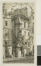 House with a Turret, rue de la Tixéranderie, 1852, Charles Meryon, French, 1821-1868, France,