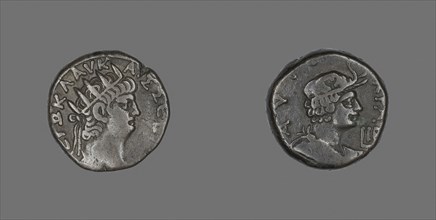 Tetradrachm (Coin) Portraying Emperor Nero, AD 54/68, Roman, minted in Alexandria, Egypt, Egypt,
