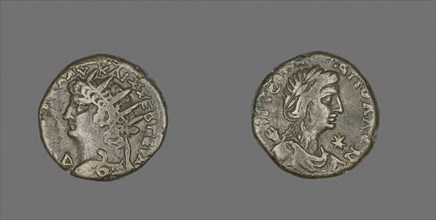 Tetradrachm (Coin) Portraying Emperor Nero, AD 54/68, Roman, minted in Alexandria, Egypt, Egypt,