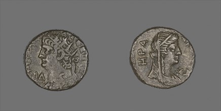 Coin Portraying Emperor Nero, AD 54/68, Roman, minted in Alexandria, Egypt, Egypt, Billon, Diam. 2