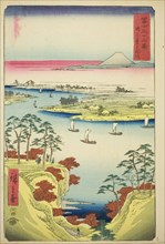 The Tone River at Konodai (Konodai Tonegawa), from the series Thirty-six Views of Mount Fuji (Fuji