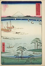 Kurodo Bay in Kazusa Province (Kazusa Kurodo no ura), from the series Thirty-six Views of Mount