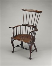 High-Back Windsor Chair, c. 1760, American, 18th century, Philadelphia, Philadelphia, Walnut, 109.2