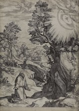 Saint Francis Penitent in a Large Landscape, 1575, Cornelis Cort (Netherlandish, 1533/36-1578),