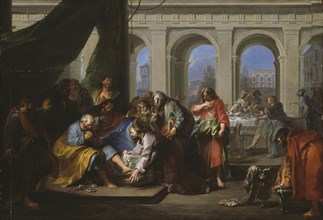 Christ Washing the Feet of His Disciples, 1720/30, Nicolas Bertin, French, 1668-1736, France, Oil