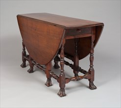 Gate Leg Table, 1710/30, American, 18th century, Boston, Boston, Walnut and pine, 73.3 × 143.5 ×