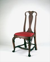 Side Chair, 1730/60, American, 18th century, Newport, Rhode Island, Newport, White pine, 106.4 × 52