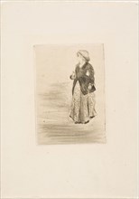 The Actress Ellen Andrée, 1879, Edgar Degas, French, 1834-1917, France, Drypoint on buff laid