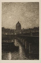 Le Pont des Arts, 1869, Maxime Lalanne, French, 1827-1886, France, Etching and drypoint on cream
