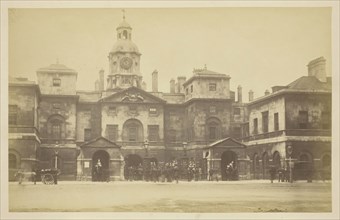 The Horse Guards, 1850–1900, probably English, 19th century, England, Albumen print, 12.8 × 20.4 cm