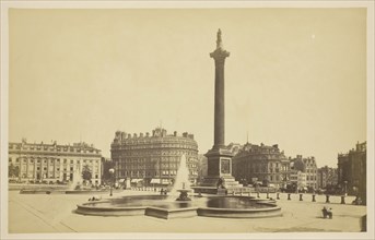 Trafalgar Square, 1850–1900, probably English, 19th century, England, Albumen print, from the album