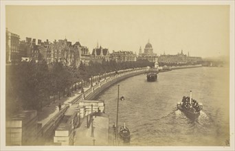 Thames Embankment, 1850–1900, probably English, 19th century, England, Albumen print, from the