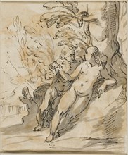 Adam and Eve Under a Tree (recto), Two Men in Dispute (verso), 1610/20 (recto), 1616/21 (verso),