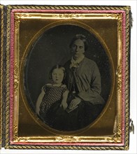 Untitled (Woman and Little Girl), 1855/75, 19th century, Unknown Place, Ambrotype, 8.3 x 7 cm