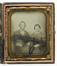 Untitled (Portrait of a Man and Woman), 1855/75, 19th century, Unknown Place, Ambrotype, 8.3 x 7 cm