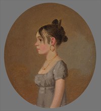 Miss Schaum, 1808/10, Jacob Eichholtz, American, 1776–1842, United States, Oil on panel, 22.9 × 17