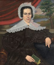 Woman with a Green Book (Louisa Gallond Cook), 1838, Erastus Salisbury Field, American, 1805–1900,