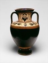 Amphora (Storage Jar), 530/520 BC, Greek, Athens, Close to the style of the Antimenes Painter,