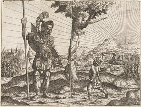 David and Goliath, 1551, Hanns Lautensack, German, 1524-1560/66, Germany, Etching on paper, 175 x