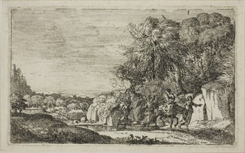 The Flight into Egypt, 1630/33, Claude Lorrain, French, 1600-1682, France, Etching on ivory laid