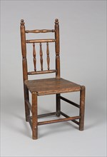 Side Chair, 1660/1700, American, 17th/18th century, New England, New England, Maple and birch, 87 ×