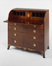 Cylinder Desk, 1785/93, John Bankston, American, 1754–1814, Richard Lawson, English, 1749–1803,