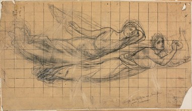 Two Flying Figures with a Lyre (Study for The Sacred Grove, Beloved of the Arts and the Muses), c.