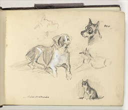 Sketchbook I, 1883, Arthur B. Davies, American, 1862-1928, United States, Maroon buckram cover,