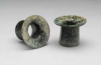 Pair of Ear Spools, A.D. 250/900, Classic Maya, Mexico, Guatemala, or Honduras, Honduras,