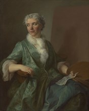 Portrait of a Woman Artist, c. 1735, French, France, Oil on canvas, 40 × 32 5/16 in. (101.7 × 82