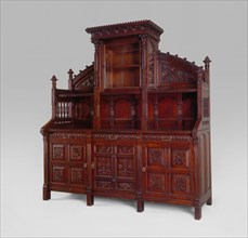 Sideboard, 1876/80, Herter Brothers, American, 1864–1906, New York City, Oak with white pine, 230 ×