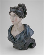 Ship Figurehead: Female Bust, 1800/15, American, 19th century, United States, White pine, 55.3 × 35