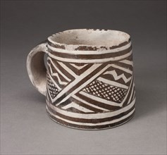 Mug with Interlocking Geometric Pattern with Zigzag Motifs and Crosshatching, A.D. 1100/1275,